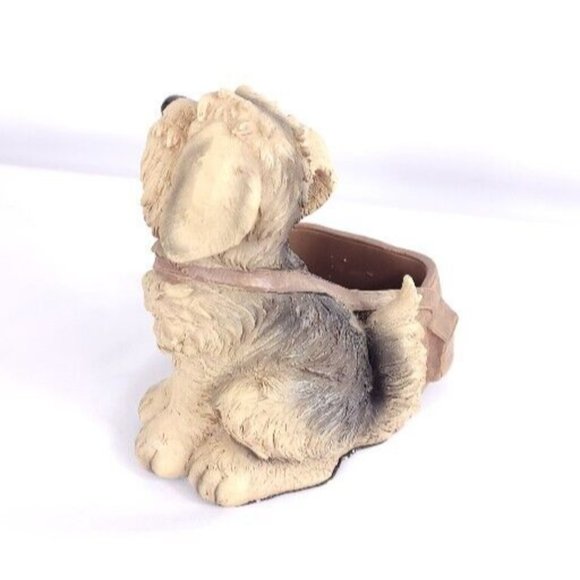 Dog Figurine Coin & Jewelry Basket Battery Operated Bark Sound 6"x5"x3" - Picture 5 of 8